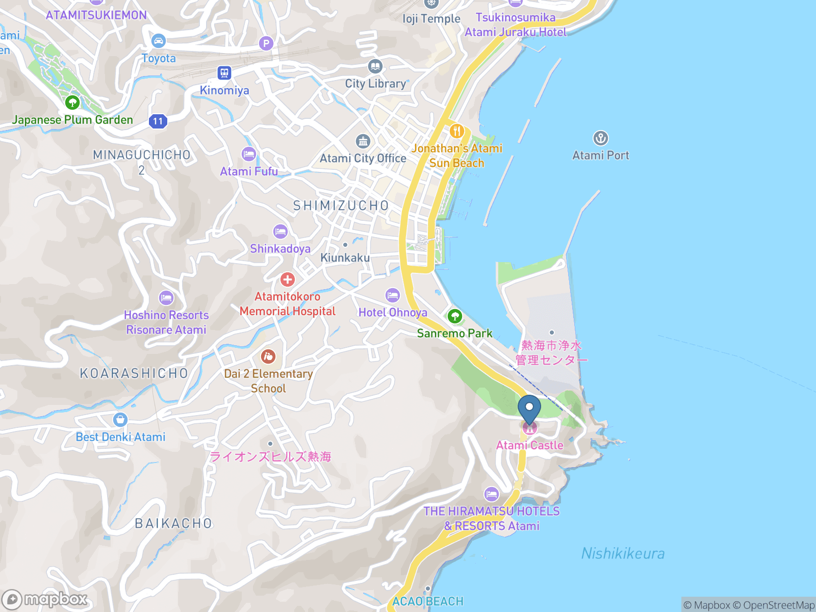 Atami Castle map guide