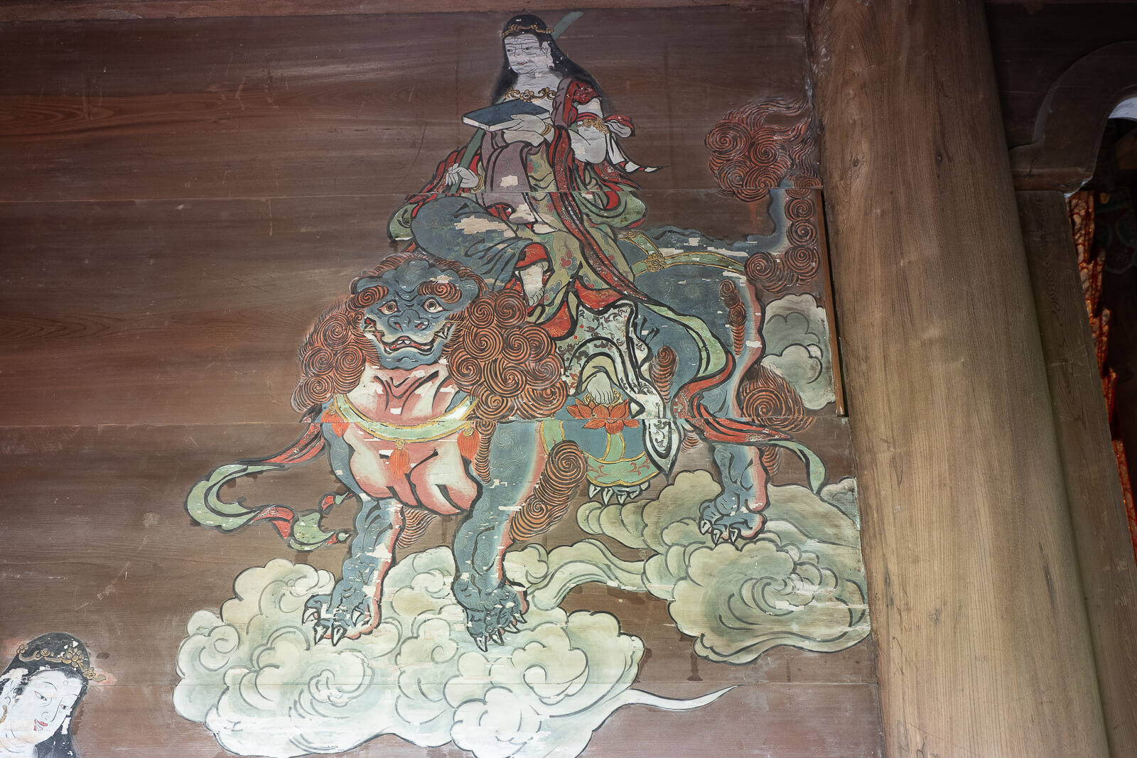 Painted tiger on rear door of Eisho-ji Temple