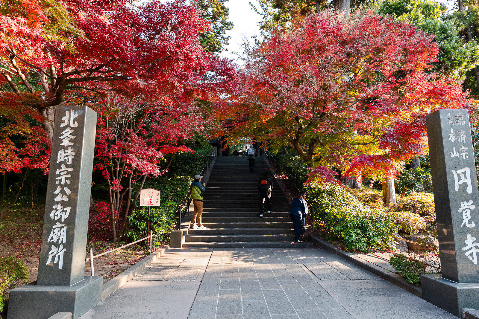 Main entrance Engaku-ji Temple in autumn, Kita-Kamakura