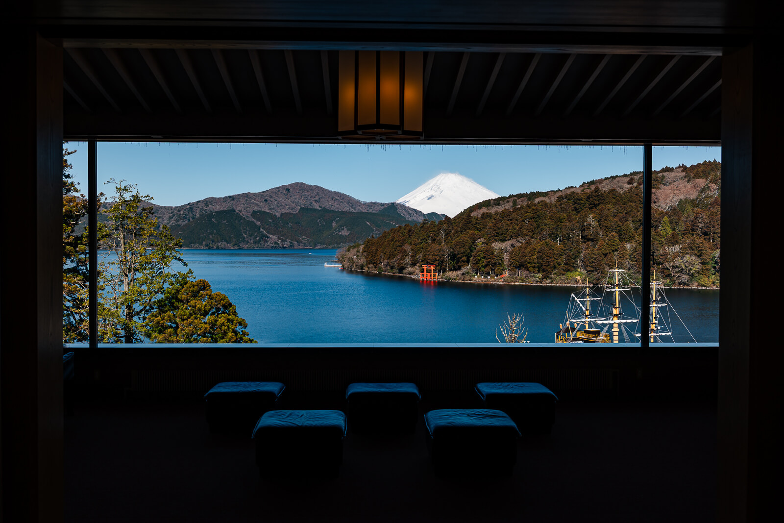 View of Lake Ashi and Mount Fuji from Narukawa Art Museum in Hakone