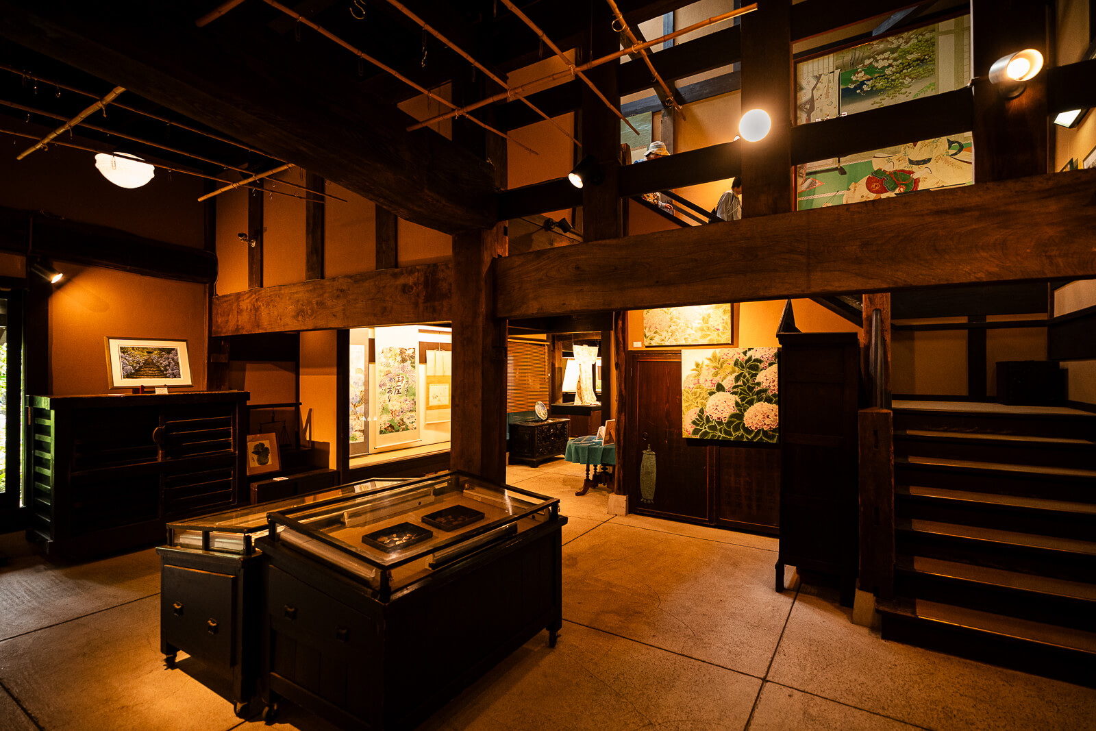 Main exhibition gallery inside the Kitakamakura Old Folk House Museum