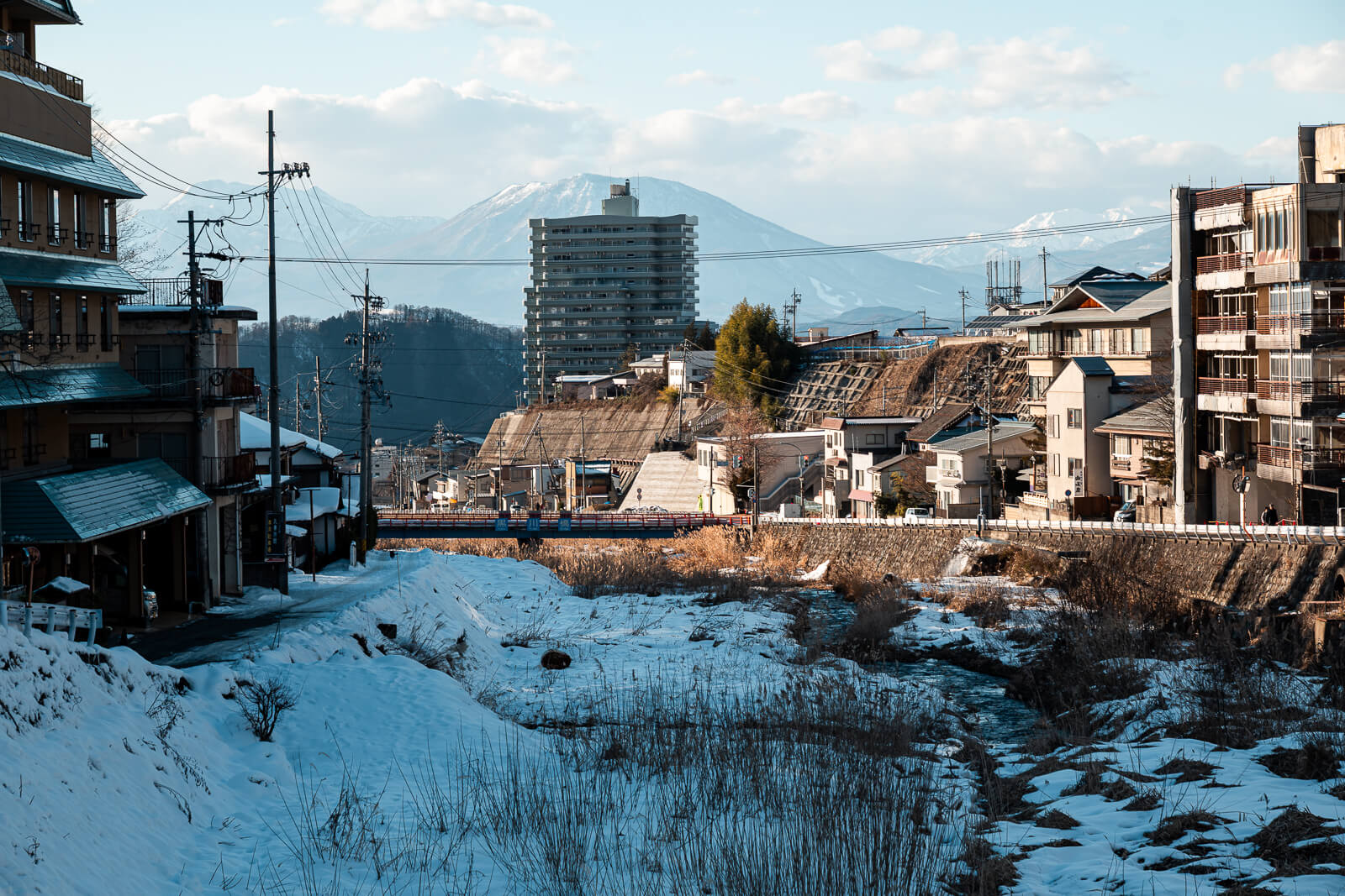 River flowing through the valley at Shibu Onsen, Yamanouchi