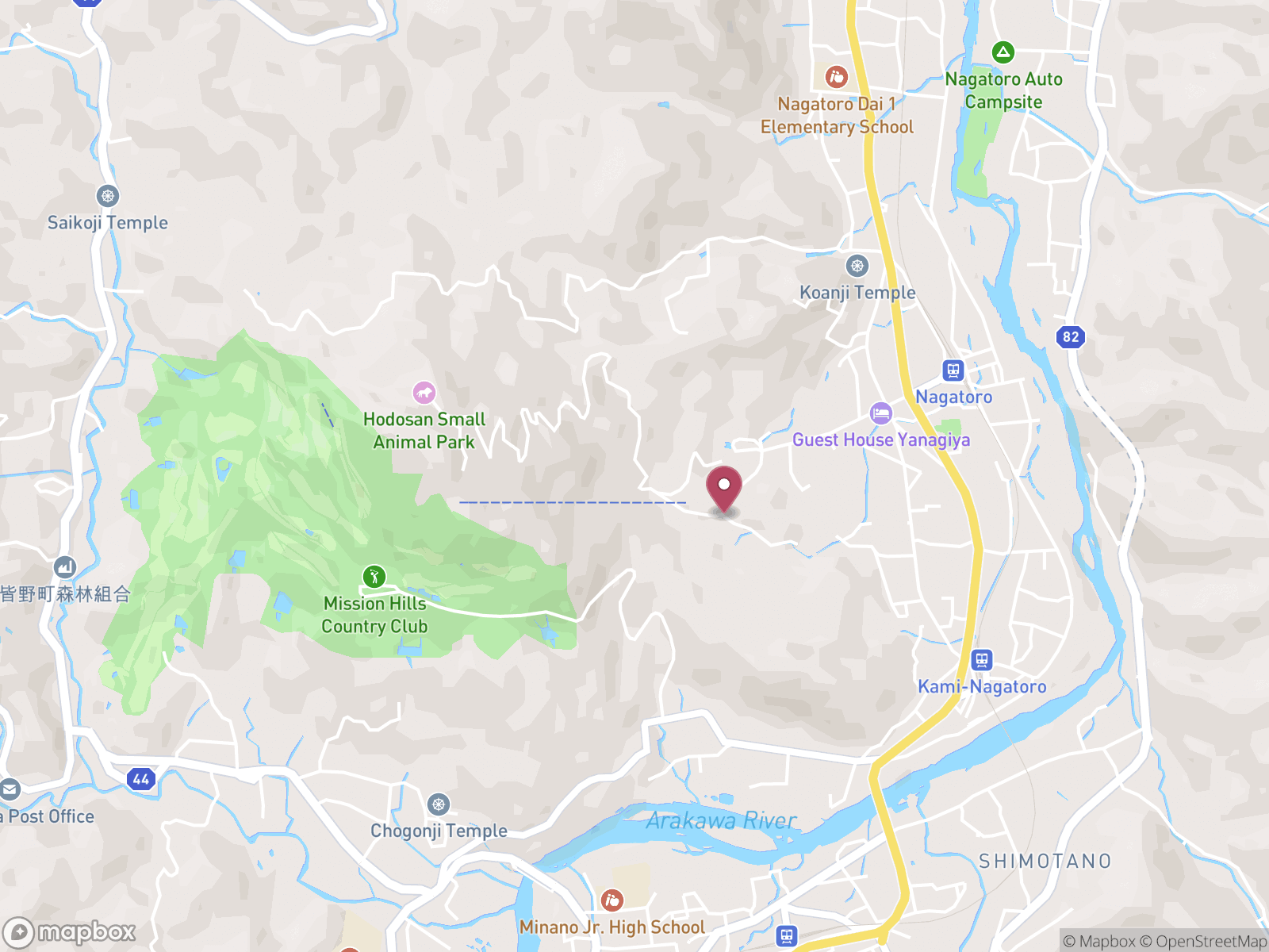 Map of Hodosan Ropeway approach