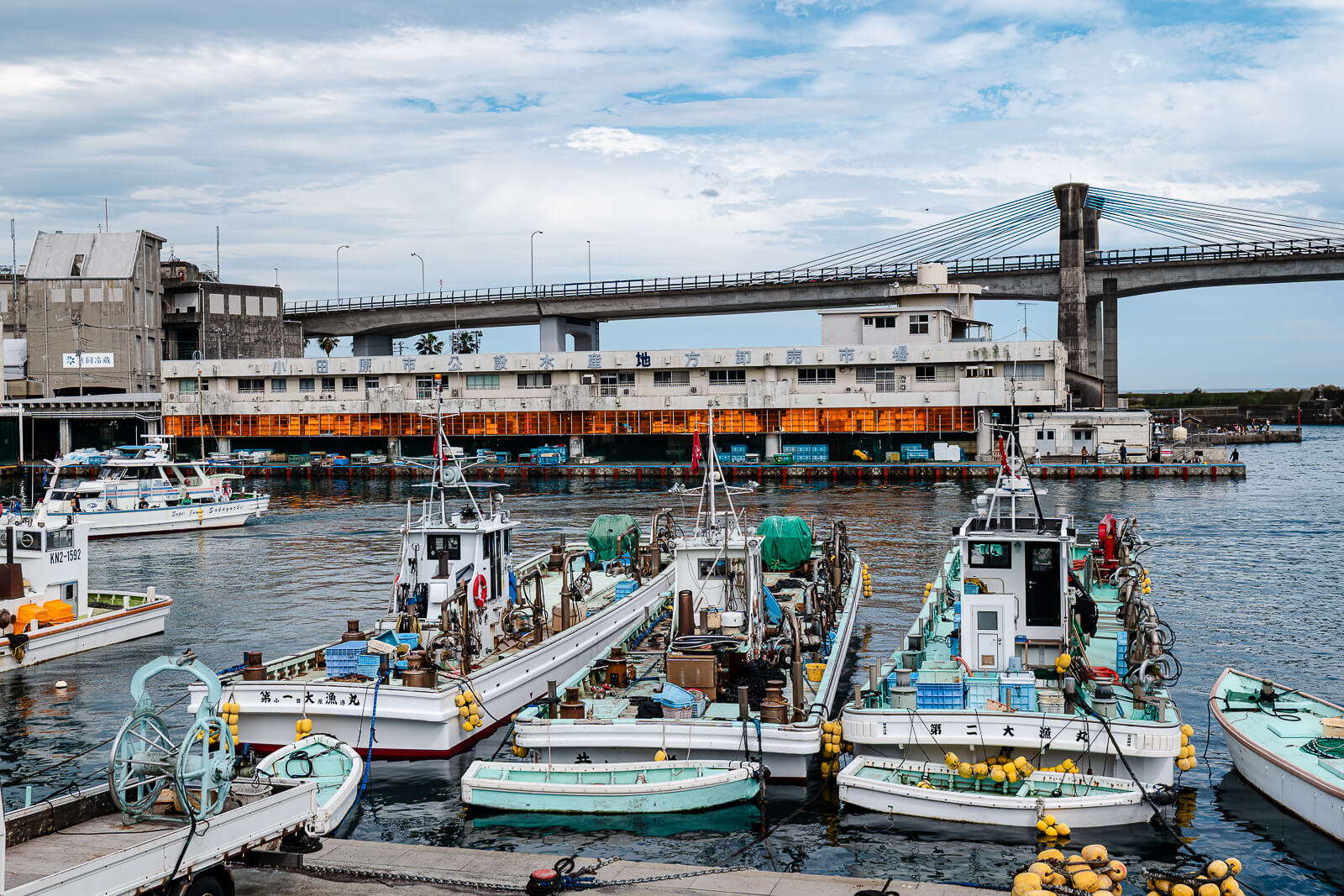 Odawara fishing port harbour area Hayakawa in Kanagawa