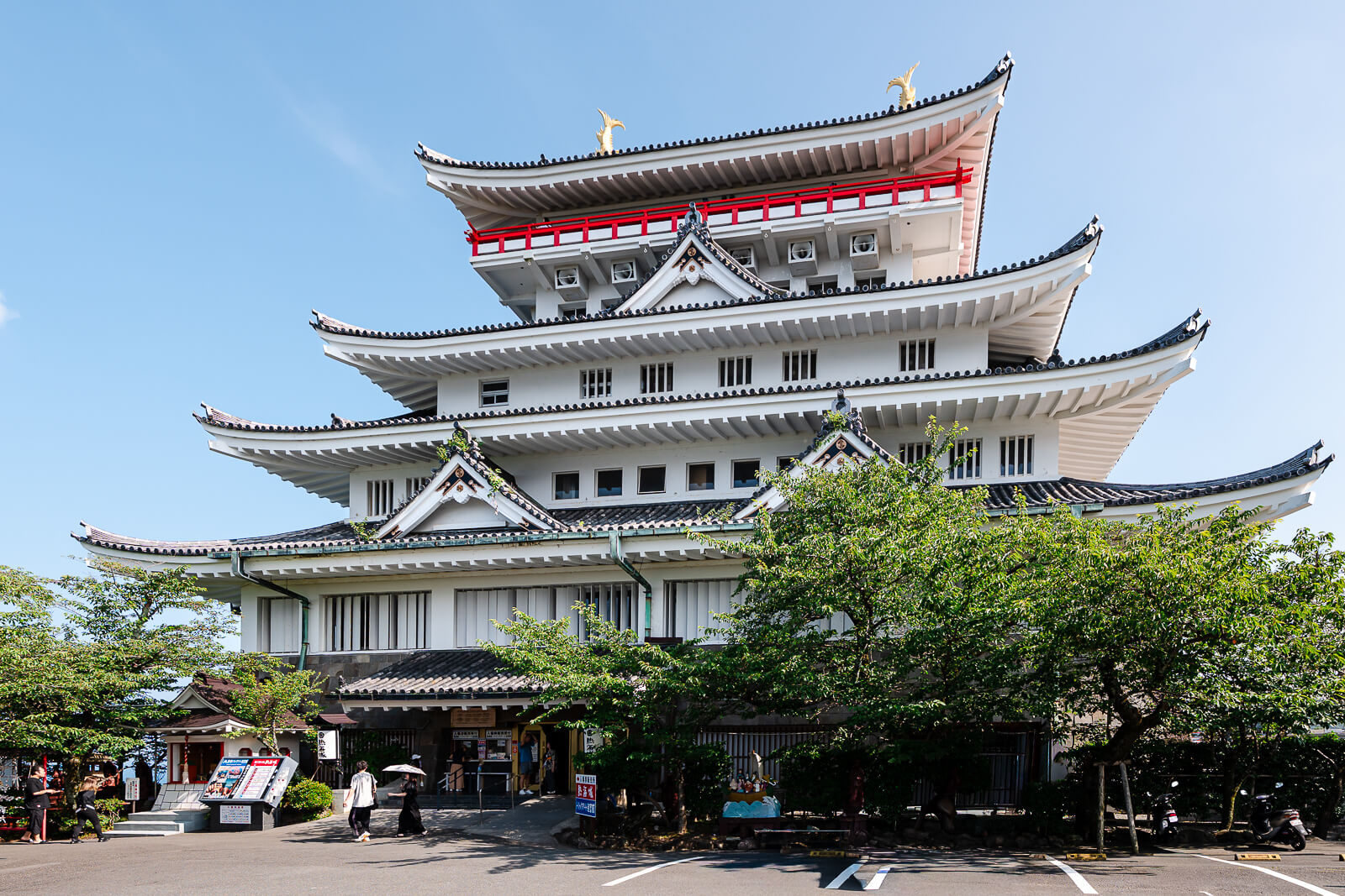 Atami Castle above the waterfront, a hillside sightseeing option that becomes easier to include with an overnight stay.