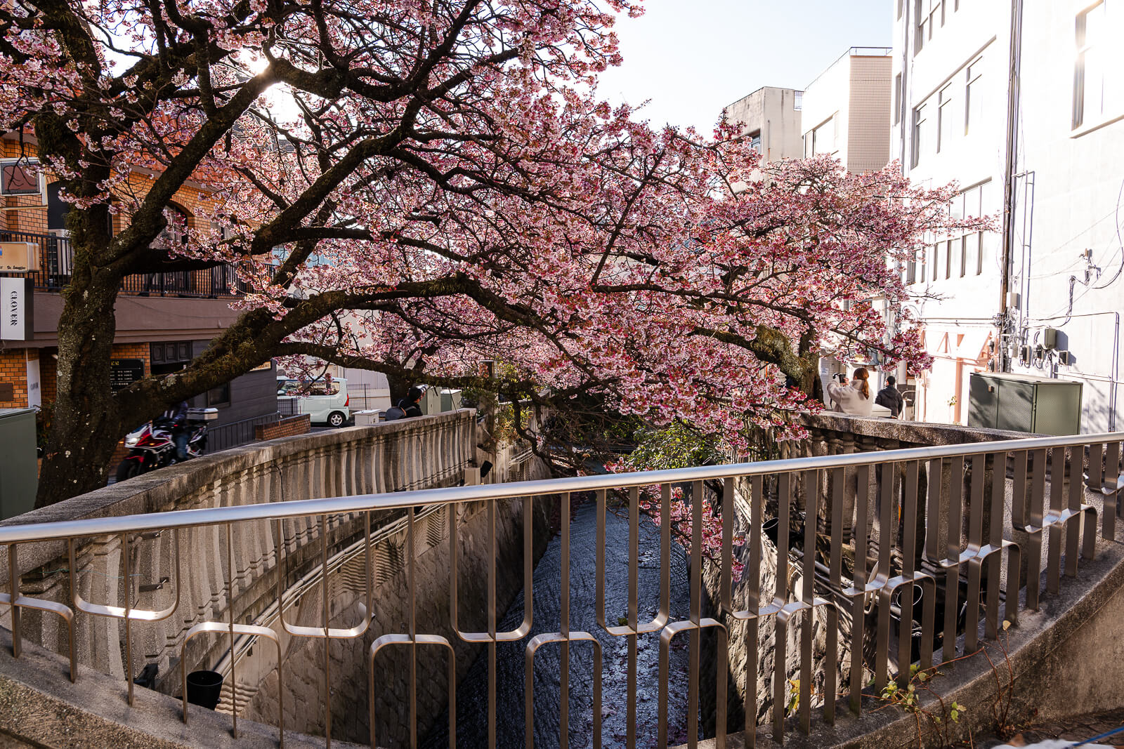 Riverside walkway along Itokawa Promenade in central Atami