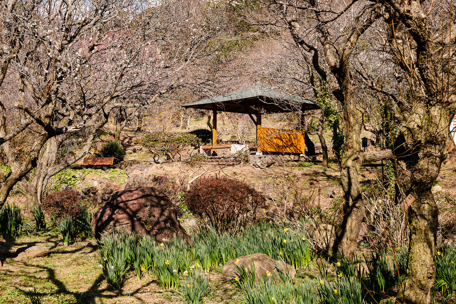 Traditional garden structure at Atami Plum Garden in Atami
