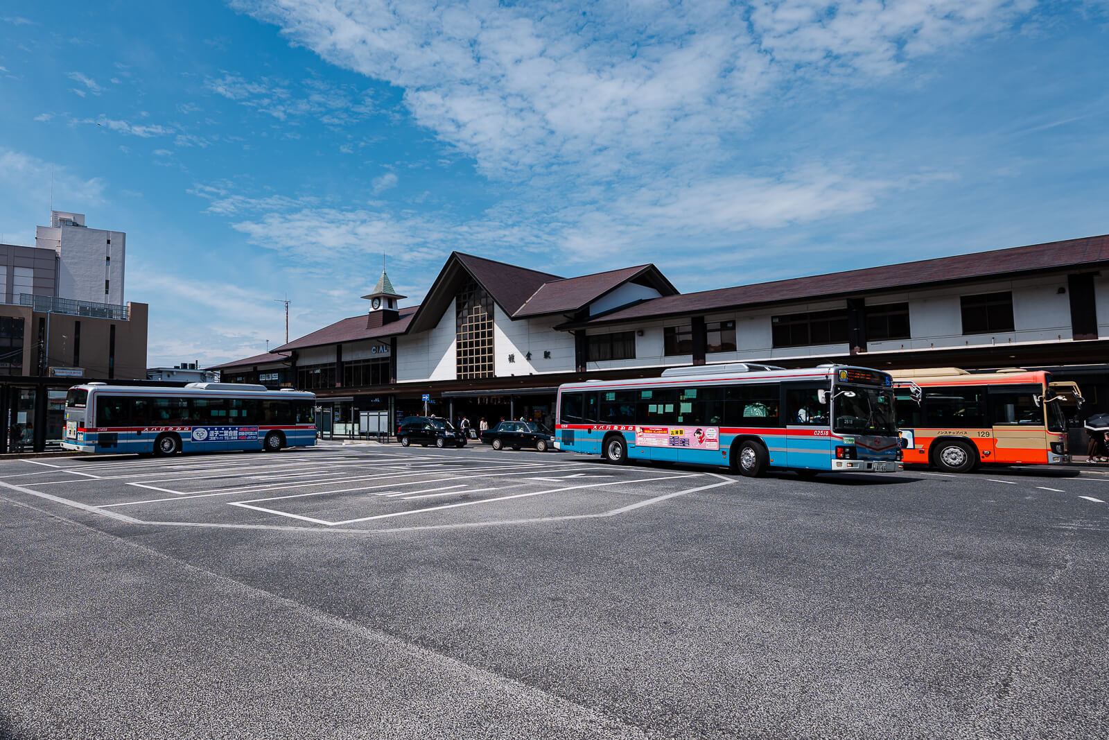 Kamakura Station east exit and bus area near Komachi-dori entrance