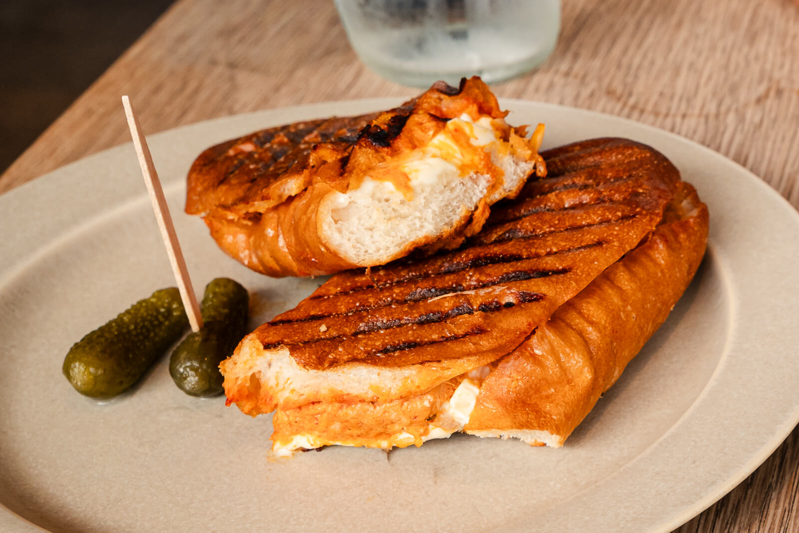 Spicy tuna panini with pickles at Verve Coffee Roasters in Kita-Kamakura