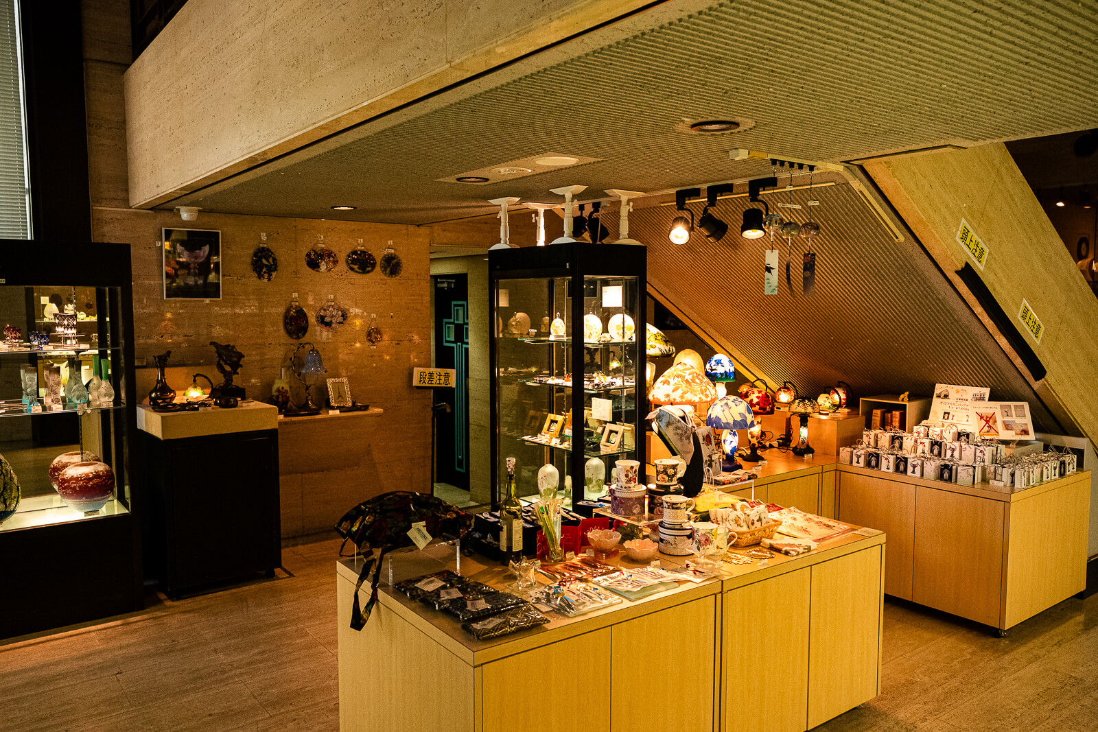 Gift shop area inside Kitazawa Museum of Art near the gallery exit