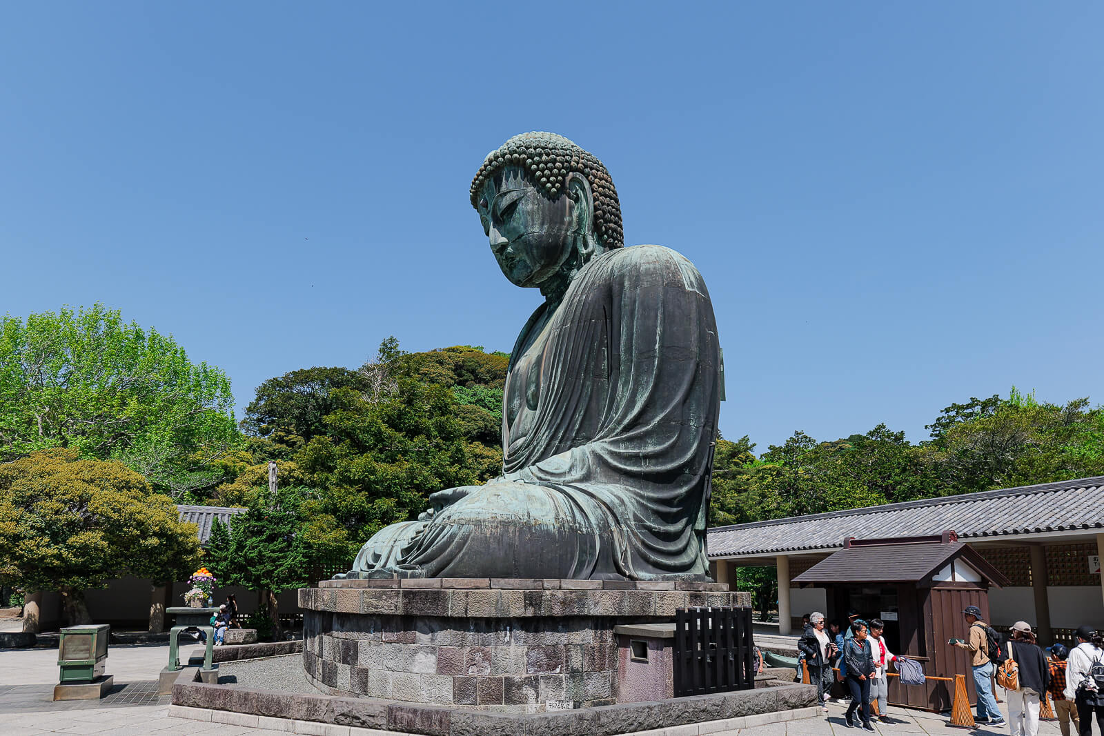 Side view of the Great Buddha at Kōtoku-in Temple
