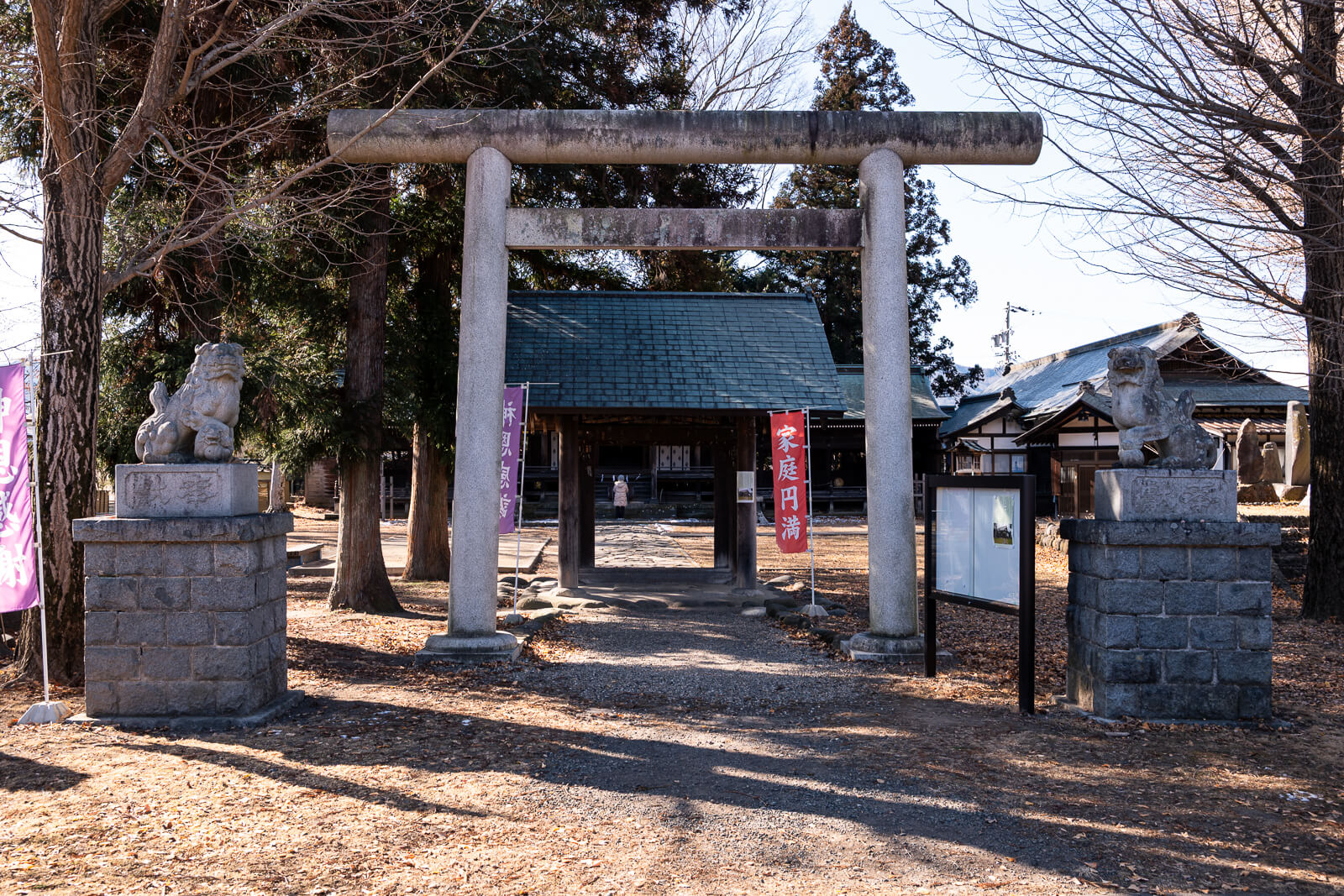 Torii gate marking Takashima Shrine within Takashima Castle grounds