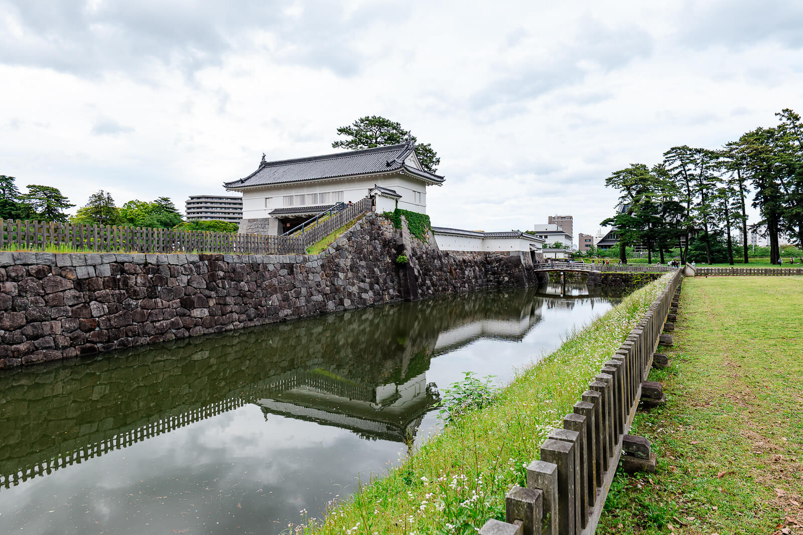 Odawara castle outside the moat area surrounding the castle