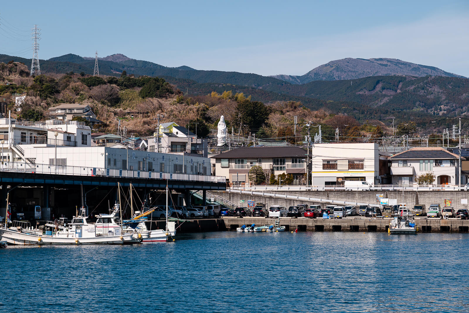 wide harbor and coastline view along Sagami Bay in Odawara