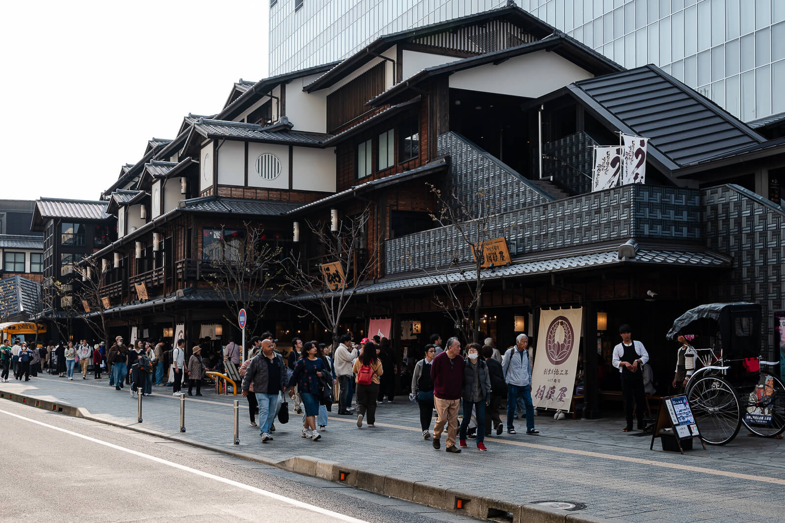 Traditional-style commercial buildings along the Oshiro Dori route in Odawara