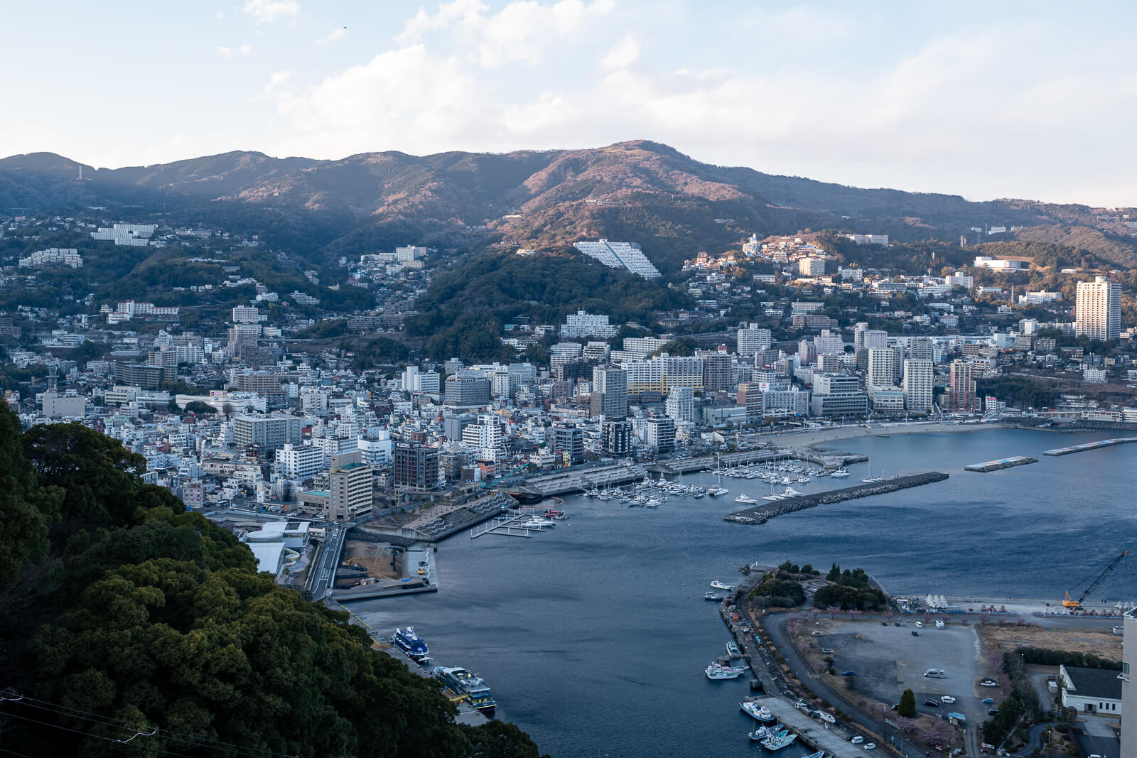 Atami Castle View: City & harbor view from above