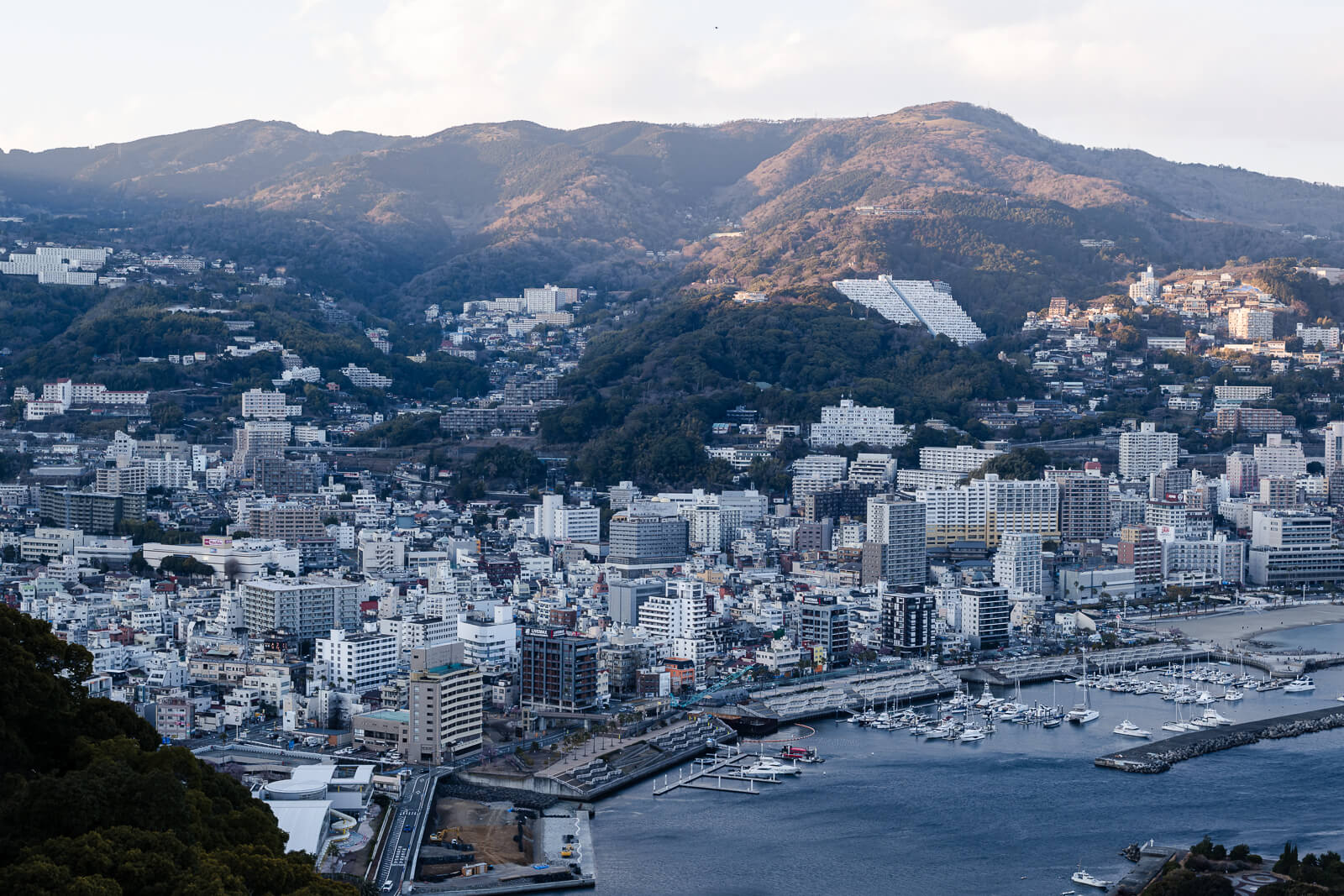 Atami Water Park as seen from the castle view above