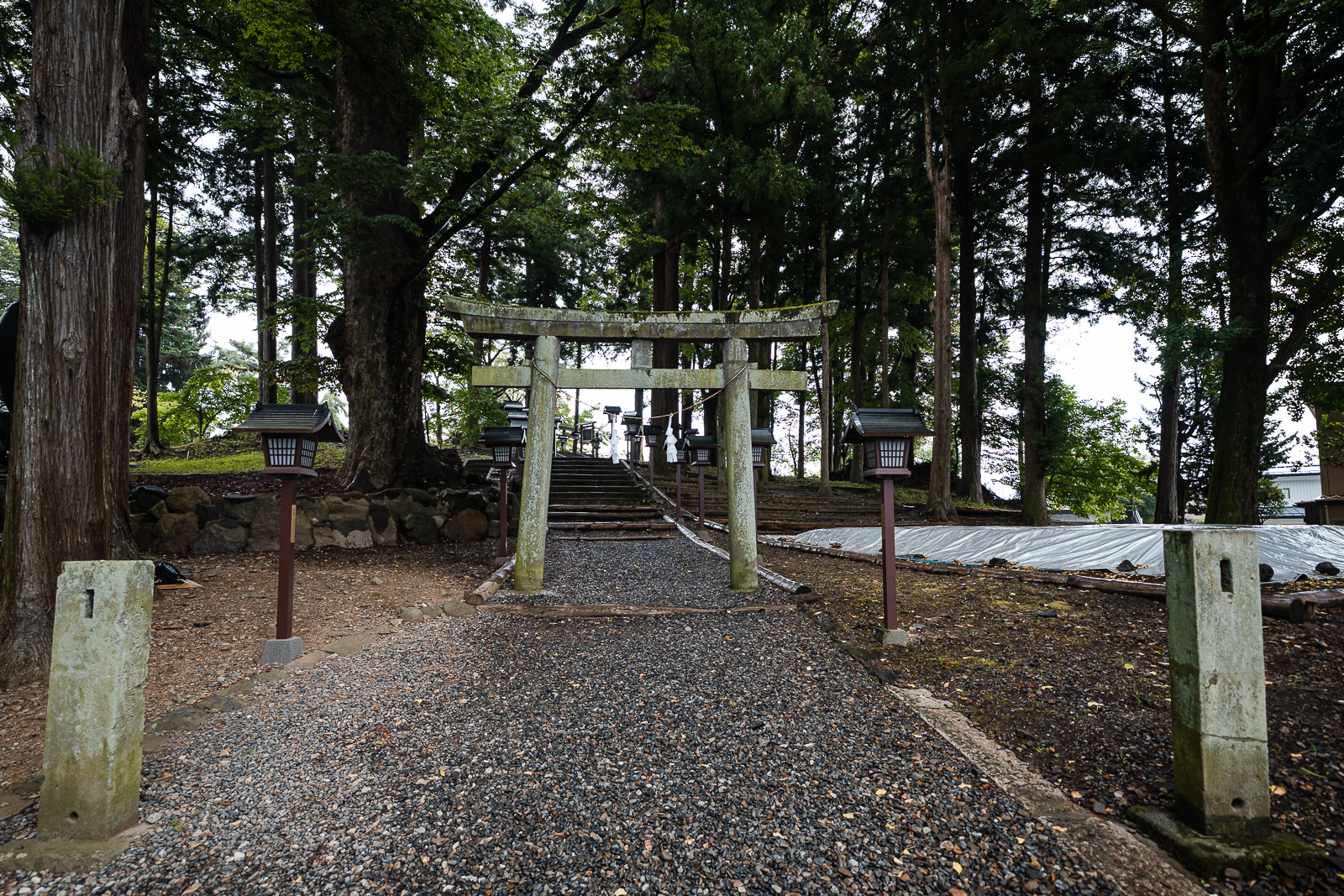 outer shrines at Suwa Taisha Shimosha Akimiya in Shimosuwa Nagano