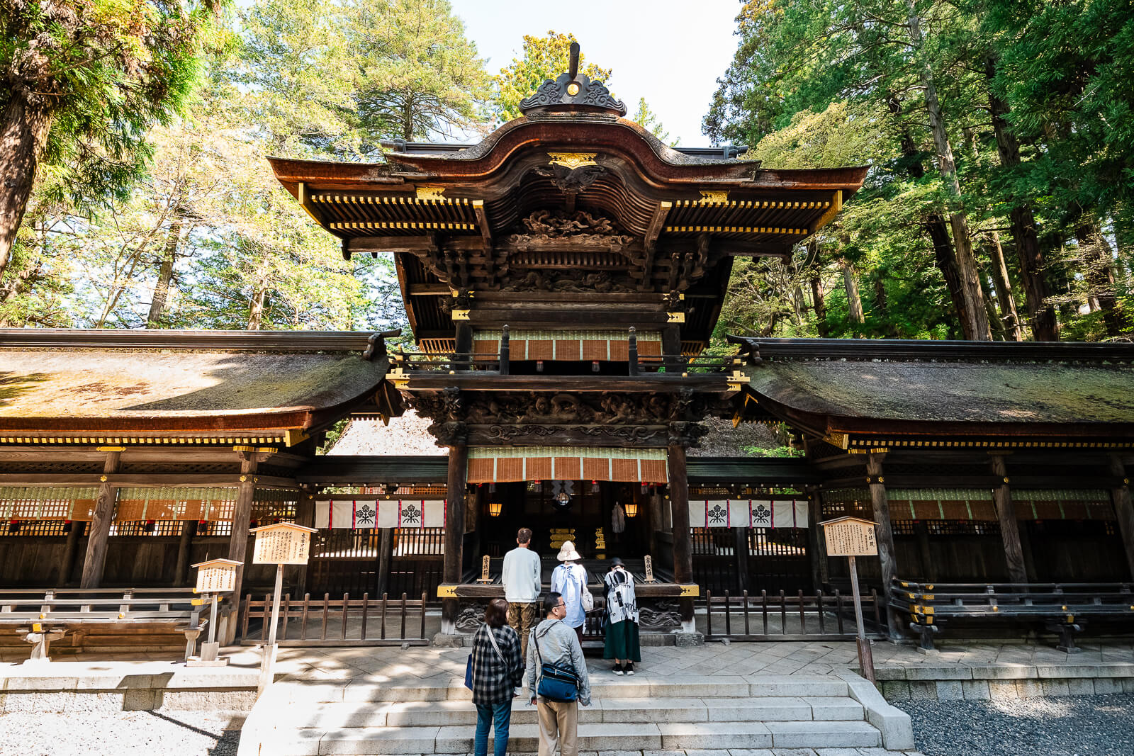Main hall of Suwa Taisha Shimosha Harumiya in Shimosuwa near Lake Suwa